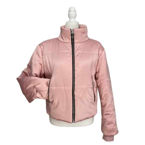 Bagatelle Heritage Pink Puffer Full Zip Jacket - Picture 6 of 10